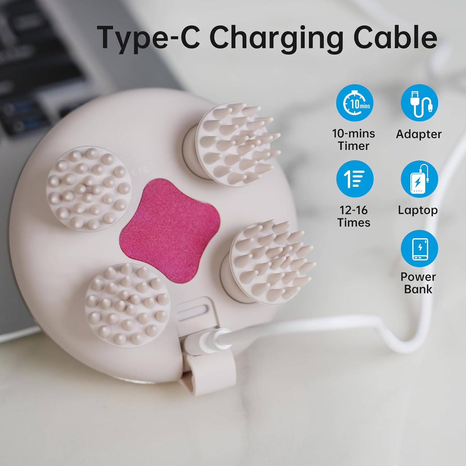 COMFIER Electric Scalp Massager – Waterproof IPX7