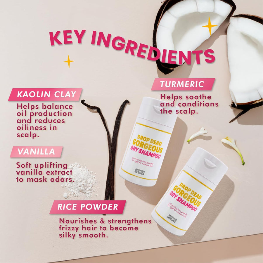 Drop Dead Gorgeous™ Volumising Dry Shampoo Powder – Light to Medium Hair