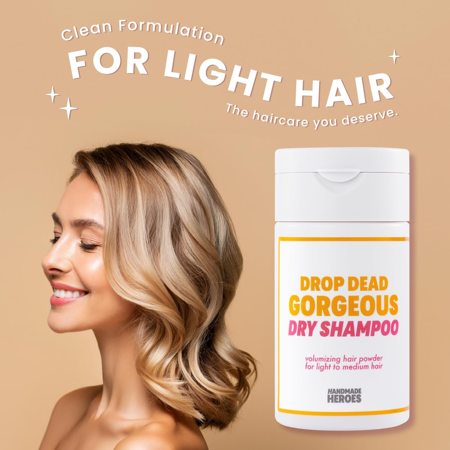 Drop Dead Gorgeous™ Volumising Dry Shampoo Powder – Light to Medium Hair
