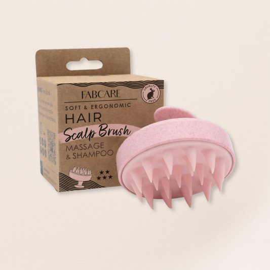 FABCARE Soft Silicone Scalp Brush – Manual Massage & Shampoo Brush