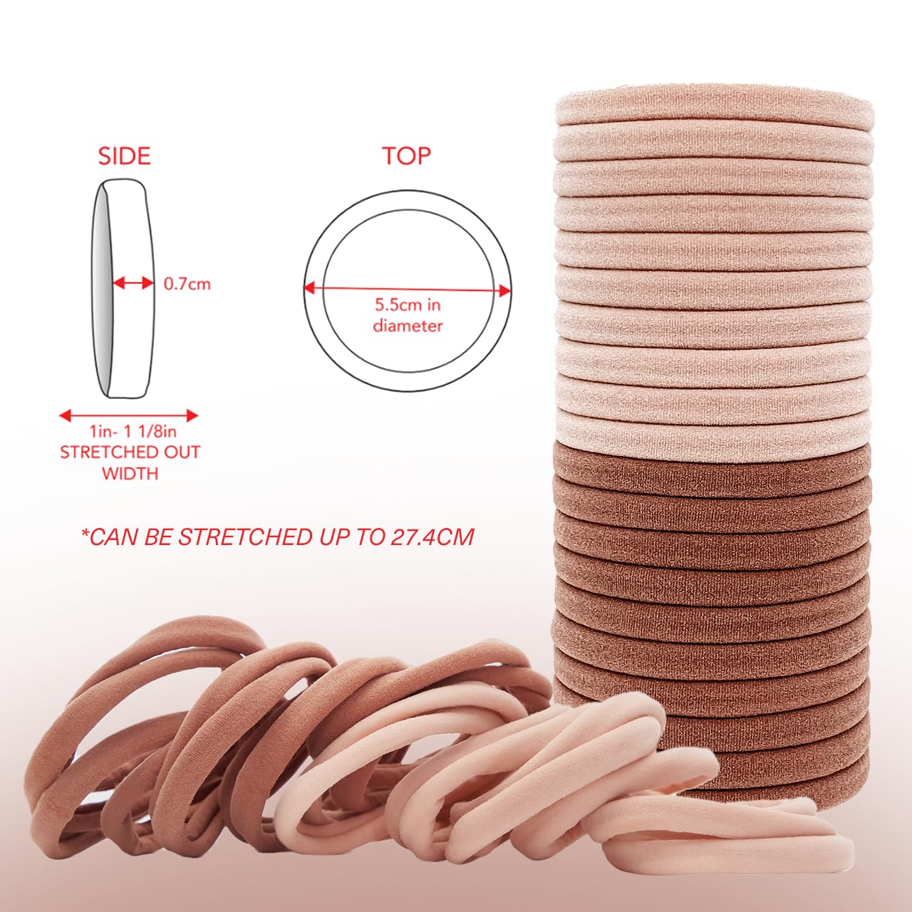 Kitsch Recycled Nylon Hair Ties – Pack of 20