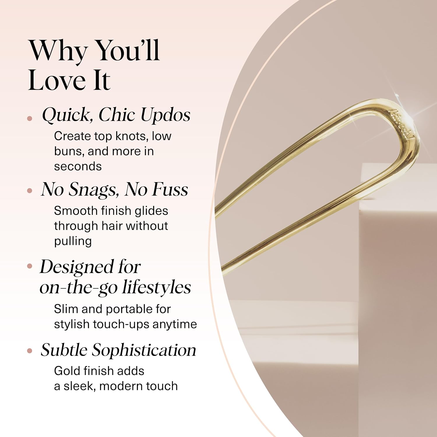 Kitsch French Hair Pin – Gold