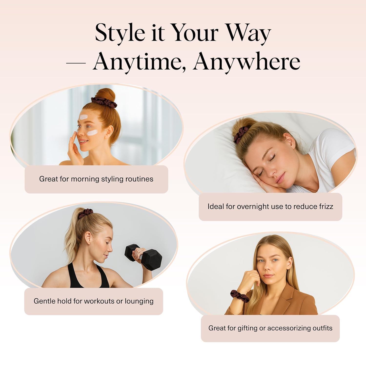 Kitsch Satin Hair Bands – Pack of 5