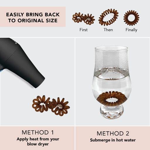 Kitsch Spiral Hair Ties – Pack of 5