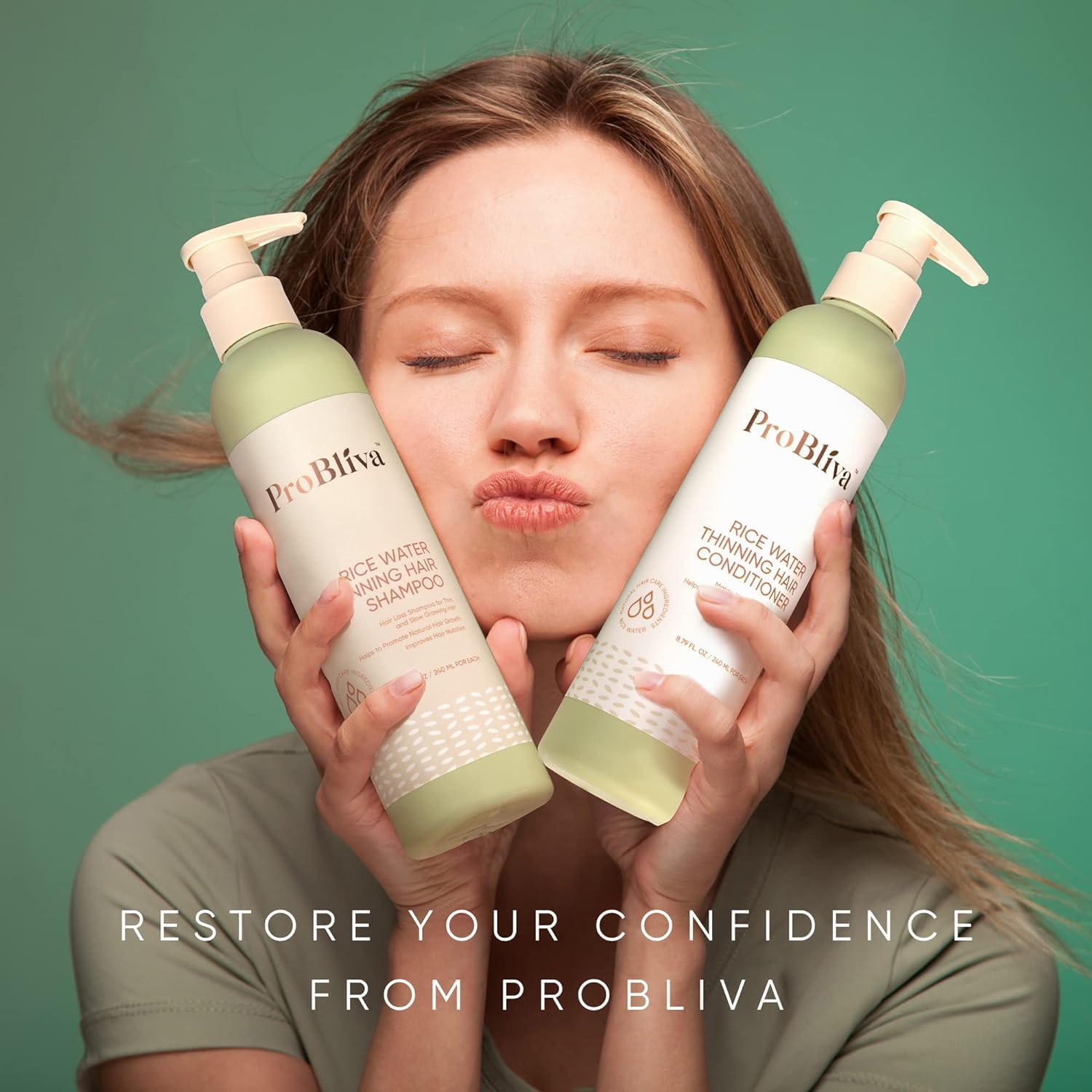 ProBliva Rice Water Shampoo & Conditioner Set (240ml x 2)